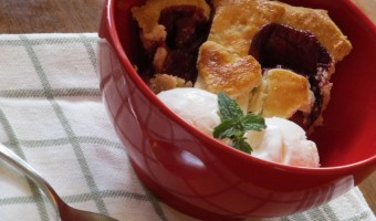 Peach and Blackberry Cobbler