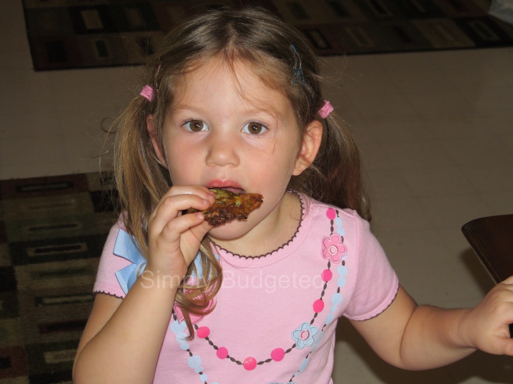 Sophie Eating Zucchini Fritter