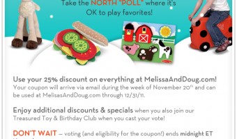 Get a Melissa & Doug 25% Off Coupon When You Take the North “Poll”