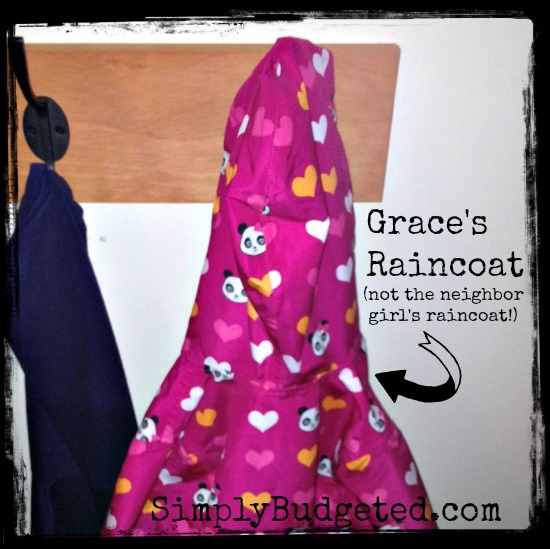 Grace's Labeled Raincoat