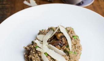 Mushroom Oat Risotto with Quaker Steel Cut Oats