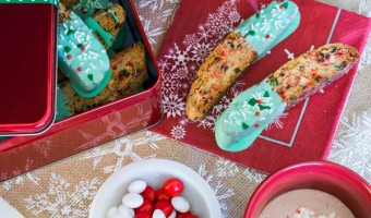 White Peppermint Holiday Biscotti