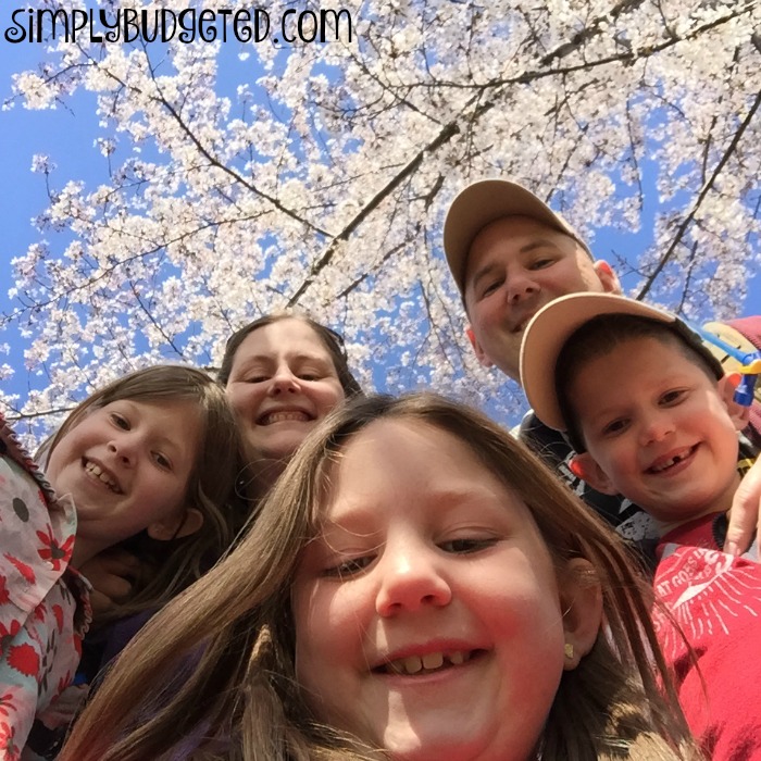 Family Selfie Cherry Blossoms 2016