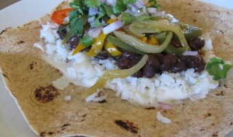 Meatless Monday:  Black Bean and Rice Burritos