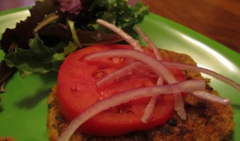 Meatless Monday:  Chickpea-Brown Rice Veggie Burger