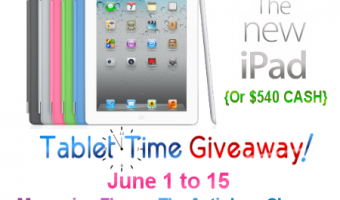 Tablet Time – new iPad or $540 Cash Edition Giveaway