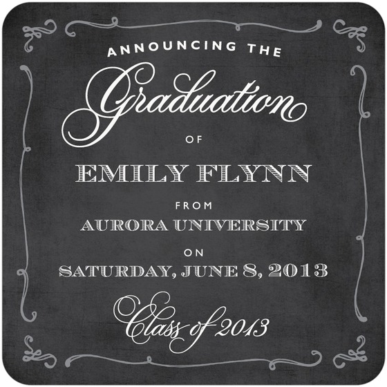 Chalkboard Graduation Announcement from Tiny Prints
