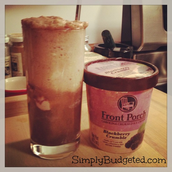 Instagram Formatted: Blackberry Crumble Ice Cream Coke Float