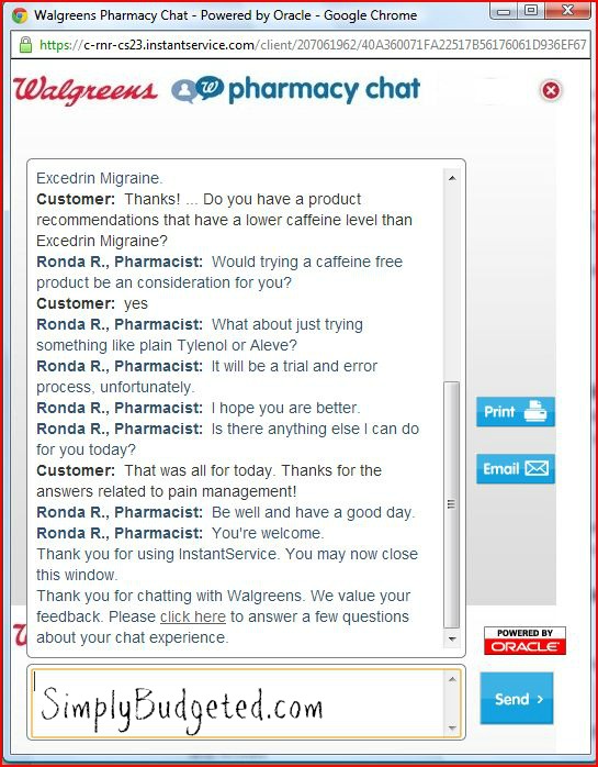 Personalized chat on Pain Relief on Answers at Walgreens