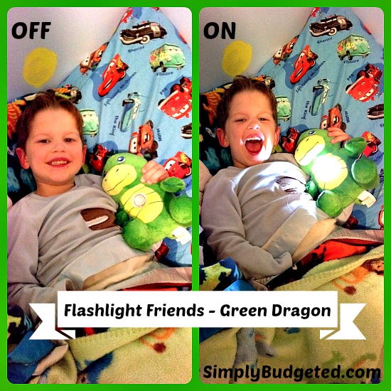 Flashlight Friends Green Dragon Collage