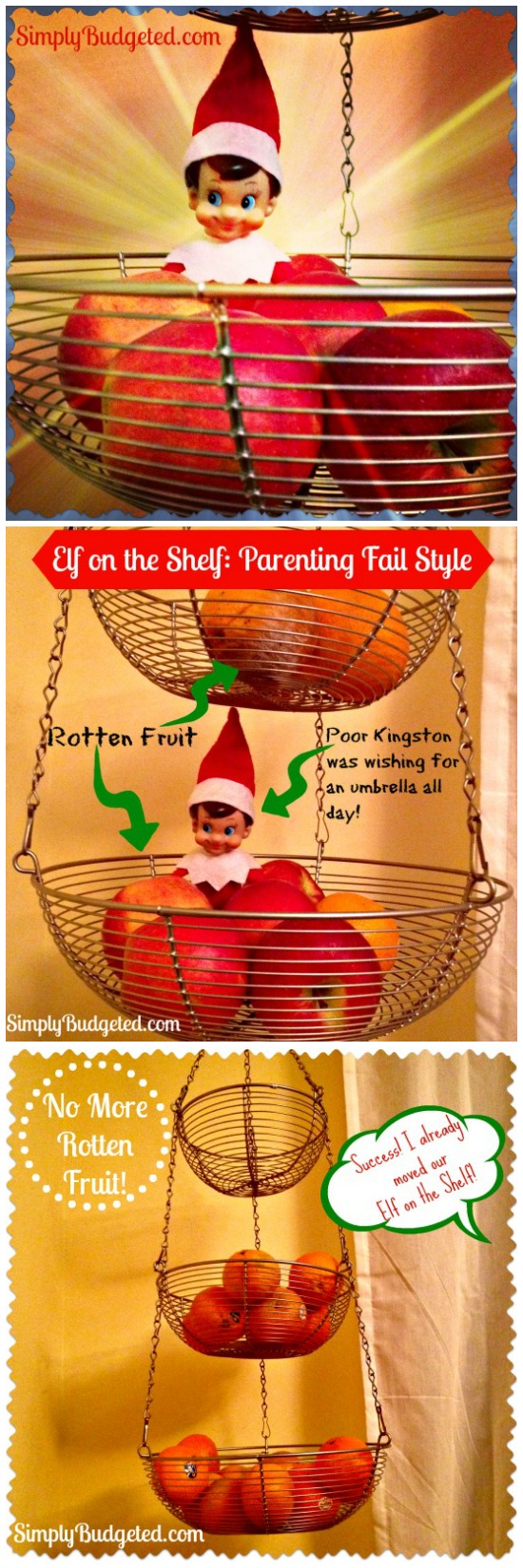 Elf on the Shelf Rotten Fruit Collage