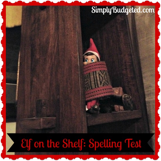 Elf on the Shelf Day 5 Spelling Test Version