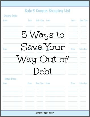 5 ways to save your way out of debt